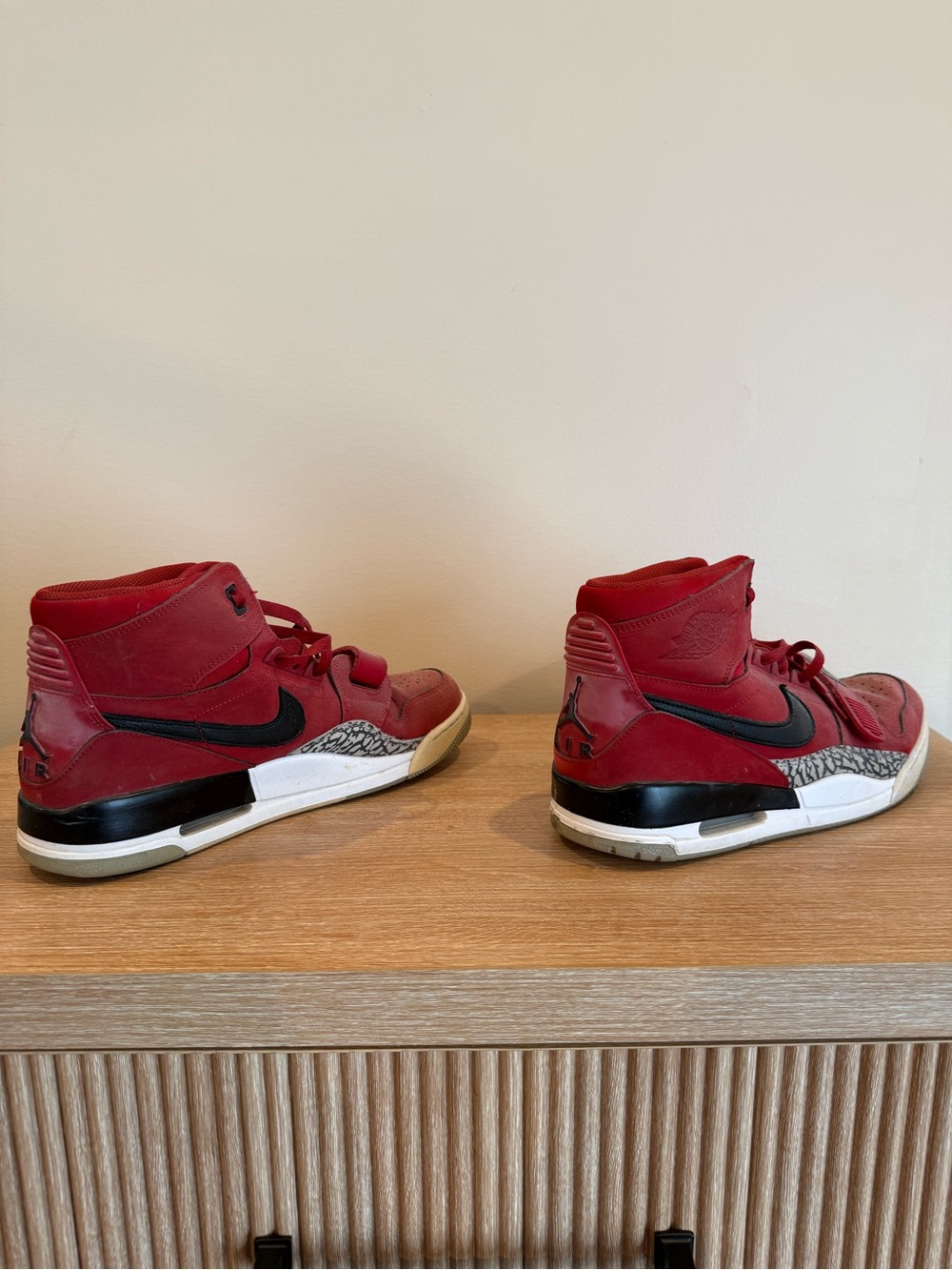 Nike Air Jordan Red High-Top Sneakers - Picture 6 of 9